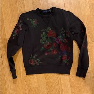 Polo by Ralph Lauren Black Floral Sweatshirt
